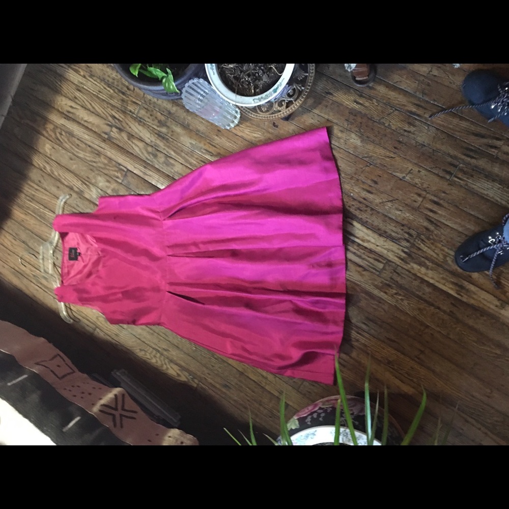 Silk/Satin hot pink dress